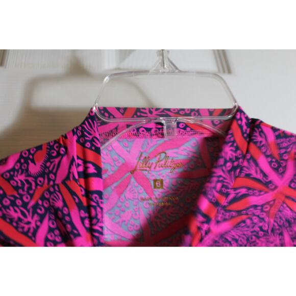 Lilly Pulitzer 'Star Searching' Girl's SPF Swim Top sz 6 - Picture 3 of 3